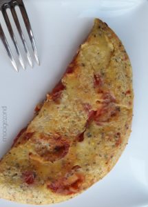 kikkererwten, omelet, vegan, tomaat, basilicum