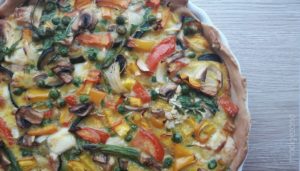 vegetarische quiche, vega quiche, groente, veggies, geitenkaas,