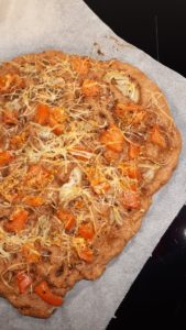 focaccia, tomaat, basilicum, italiaans, kruiden, snack